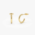 14K 2MM Dainty Gold Hoops 14K Gold Ferkos Fine Jewelry