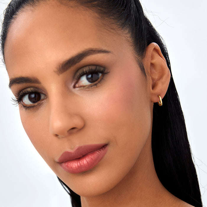 14K 2MM Dainty Gold Hoops Ferkos Fine Jewelry