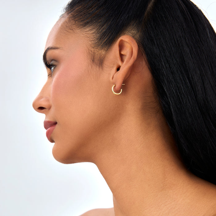 14K 2MM Dainty Gold Hoops Ferkos Fine Jewelry