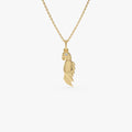 14k Bird Charm with Diamond Accent 14K Gold Ferkos Fine Jewelry