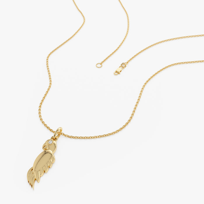 14k Bird Charm with Diamond Accent Ferkos Fine Jewelry