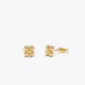 14K Bubble Cluster Stud Earrings 14K Gold Ferkos Fine Jewelry