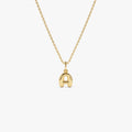 14K Bubble Letter Necklace 14K Gold Ferkos Fine Jewelry