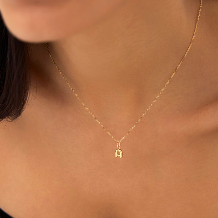 14K Bubble Letter Necklace  Ferkos Fine Jewelry
