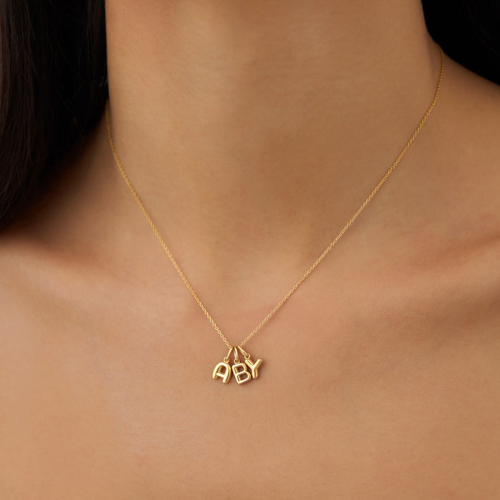14K Bubble Letter Necklace  Ferkos Fine Jewelry