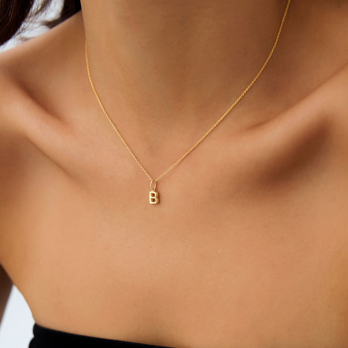 14K Bubble Letter Necklace  Ferkos Fine Jewelry