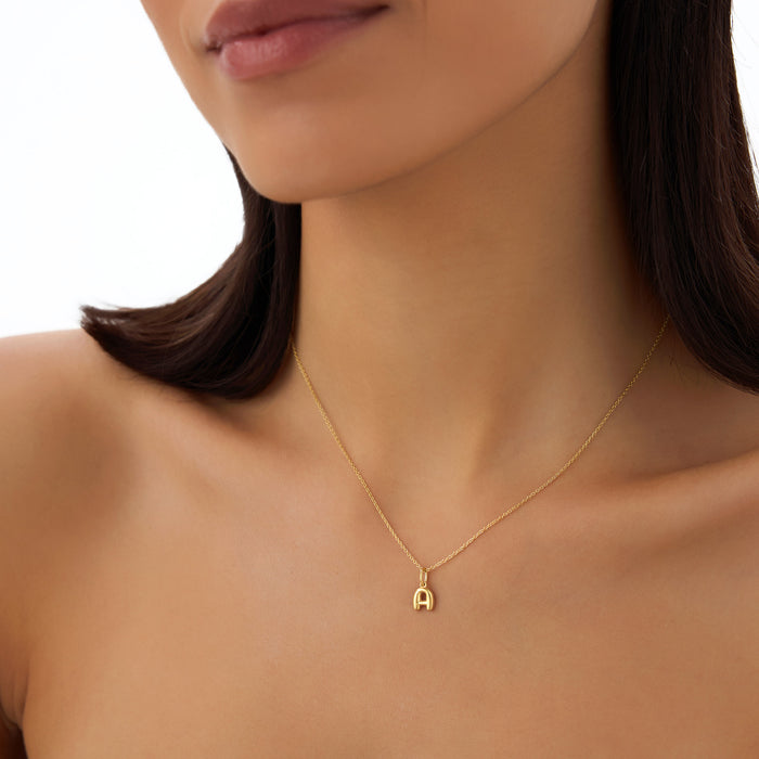 14K Bubble Letter Necklace  Ferkos Fine Jewelry