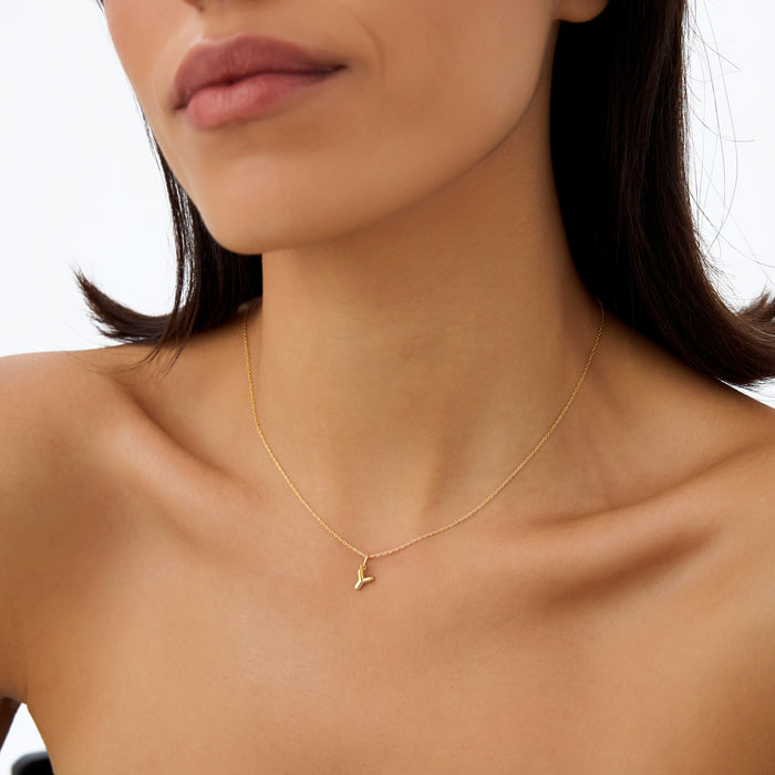 14K Bubble Letter Necklace  Ferkos Fine Jewelry
