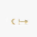 14k Crescent Moon Helix Piercing 14K Gold Ferkos Fine Jewelry