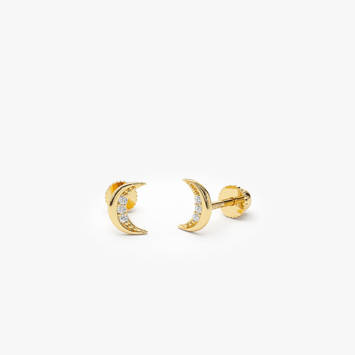 14k Crescent Moon Helix Piercing  Ferkos Fine Jewelry