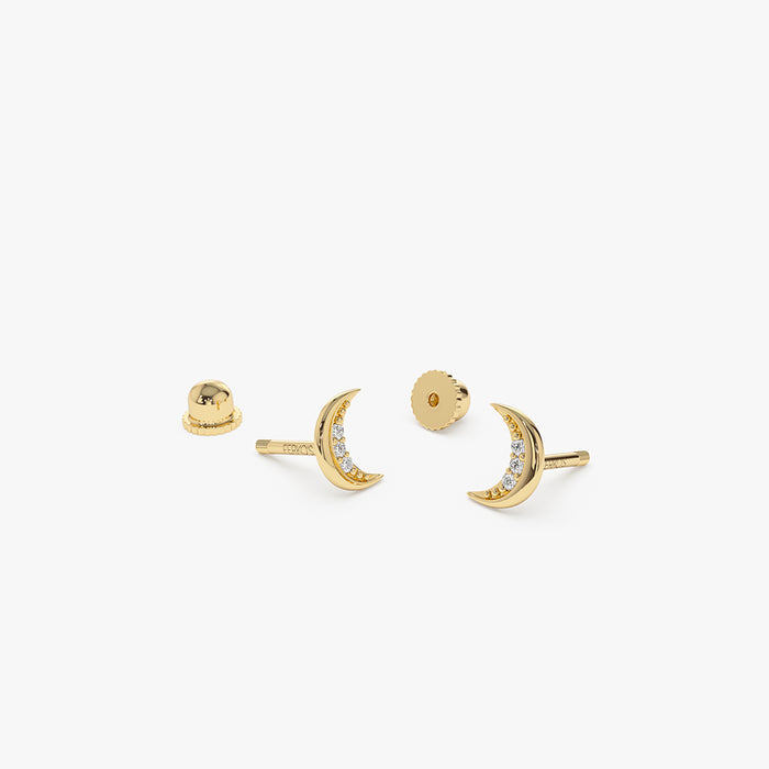 14k Crescent Moon Helix Piercing  Ferkos Fine Jewelry