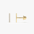 14k Diamond Bar Helix Piercing 14K Gold Ferkos Fine Jewelry
