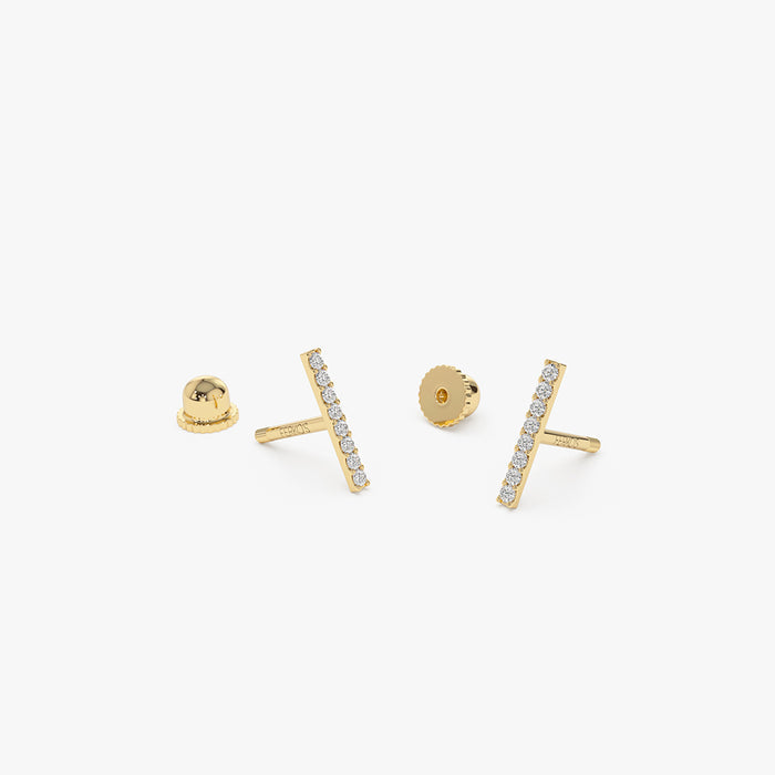 14k Diamond Bar Helix Piercing  Ferkos Fine Jewelry