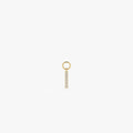 14k Diamond Bar Hoop Charm 14K Gold Ferkos Fine Jewelry