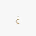14k Diamond Crescent Hoop Charm 14K Gold Ferkos Fine Jewelry