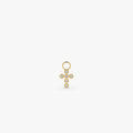 14k Diamond Cross Hoop Charm 14K Gold Ferkos Fine Jewelry