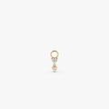 14k Diamond Dangle Hoop Charm 14K Gold Ferkos Fine Jewelry