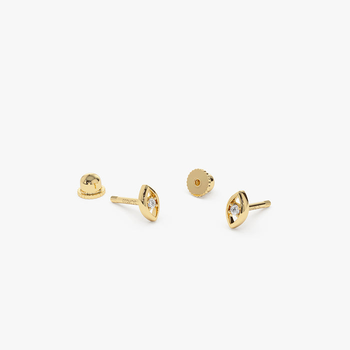 14k Diamond Evil Eye Helix Piercing  Ferkos Fine Jewelry