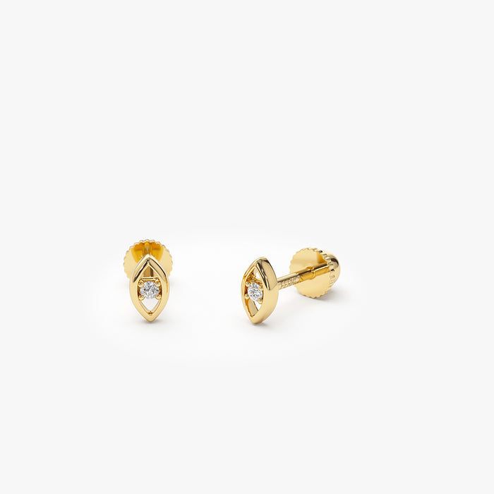 14k Diamond Evil Eye Helix Piercing  Ferkos Fine Jewelry