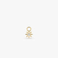 14k Diamond Spiked Star Hoop Charm 14K Gold Ferkos Fine Jewelry