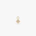 14k Diamond Star Hoop Charm 14K Gold Ferkos Fine Jewelry
