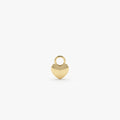 14k Dome Heart Hoop Charm 14K Gold Ferkos Fine Jewelry