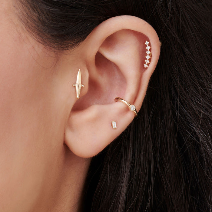 14K Gold Diamond Ear Cuff (No Piercing Required) Ferkos Fine Jewelry