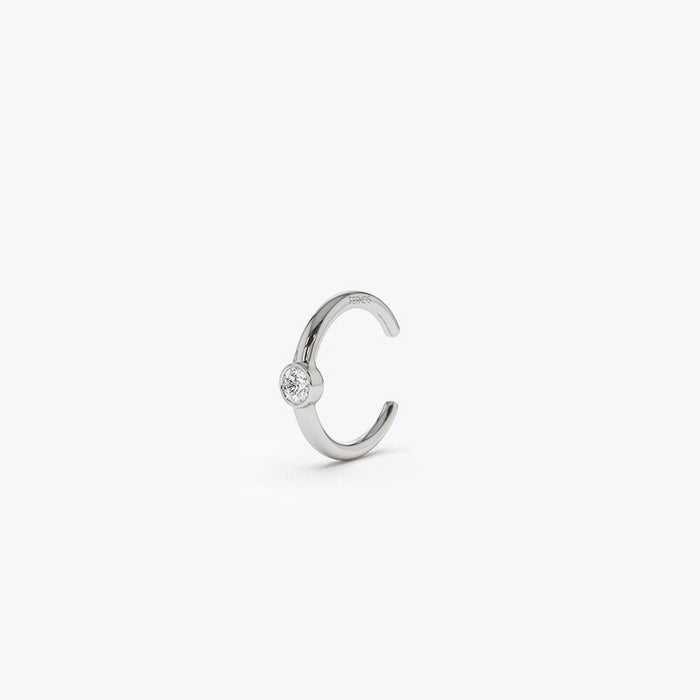 14K Gold Diamond Ear Cuff (No Piercing Required) 14k White Gold Ferkos Fine Jewelry