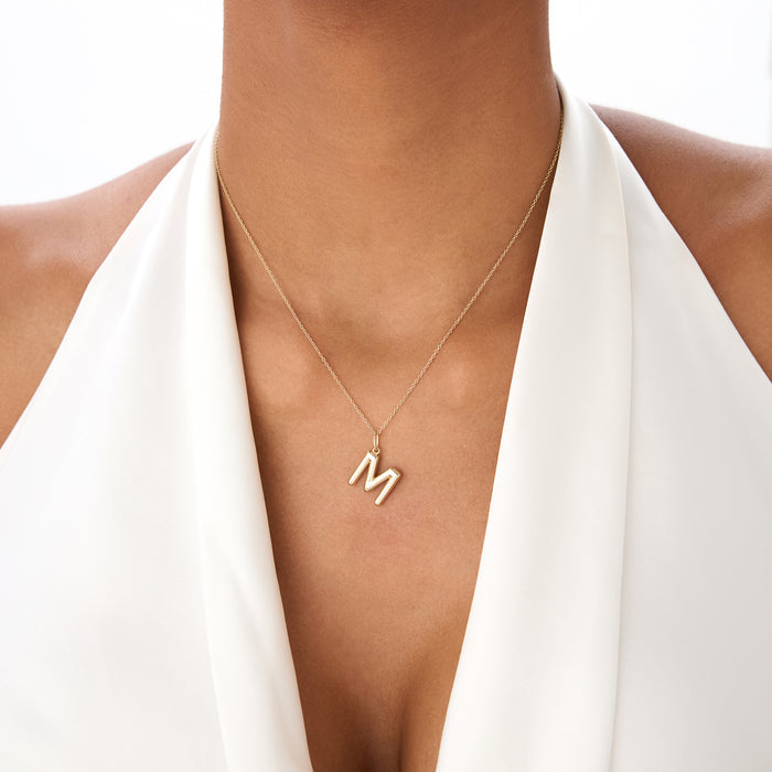 14K Gold Everyday Initial Charm Necklace Ferkos Fine Jewelry