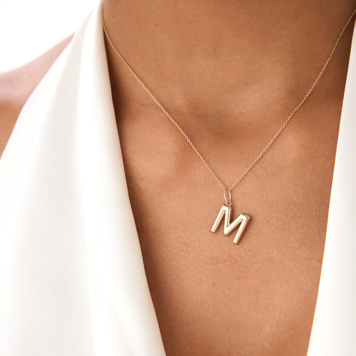 14K Gold Everyday Initial Charm Necklace Ferkos Fine Jewelry