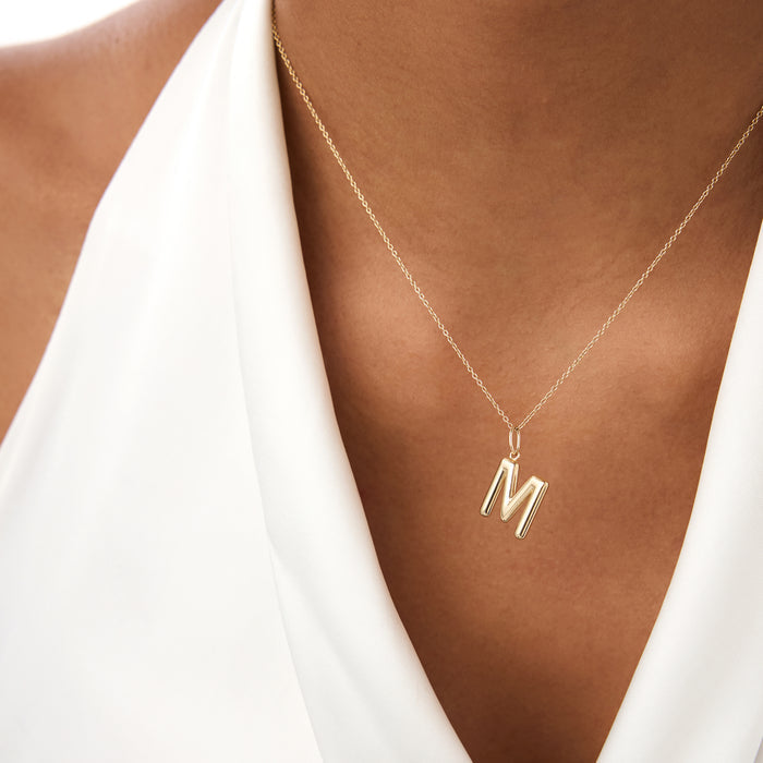 14K Gold Everyday Initial Charm Necklace Ferkos Fine Jewelry