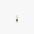 14k Gold Evil Eye Hoop Charm 14K Gold Ferkos Fine Jewelry
