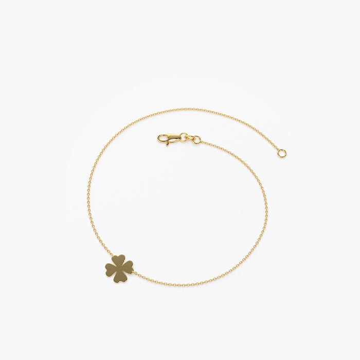 14K Gold Four Leaf Clover Charm Bracelet  Ferkos Fine Jewelry
