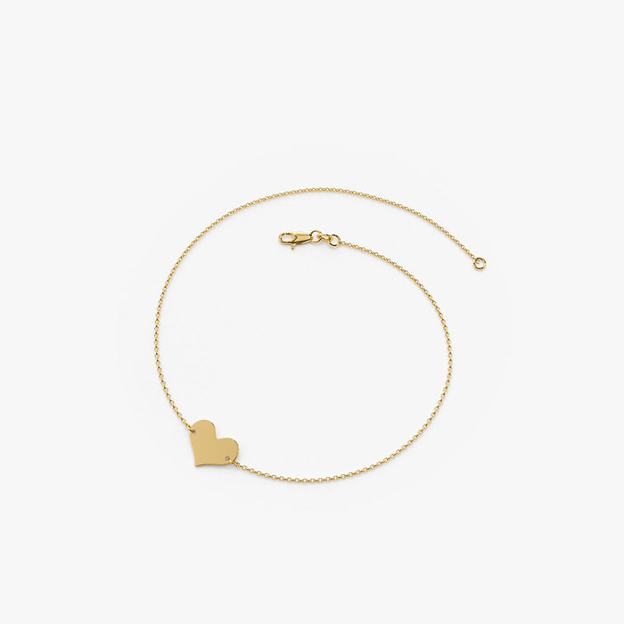 14K Gold Heart Bracelet  Ferkos Fine Jewelry