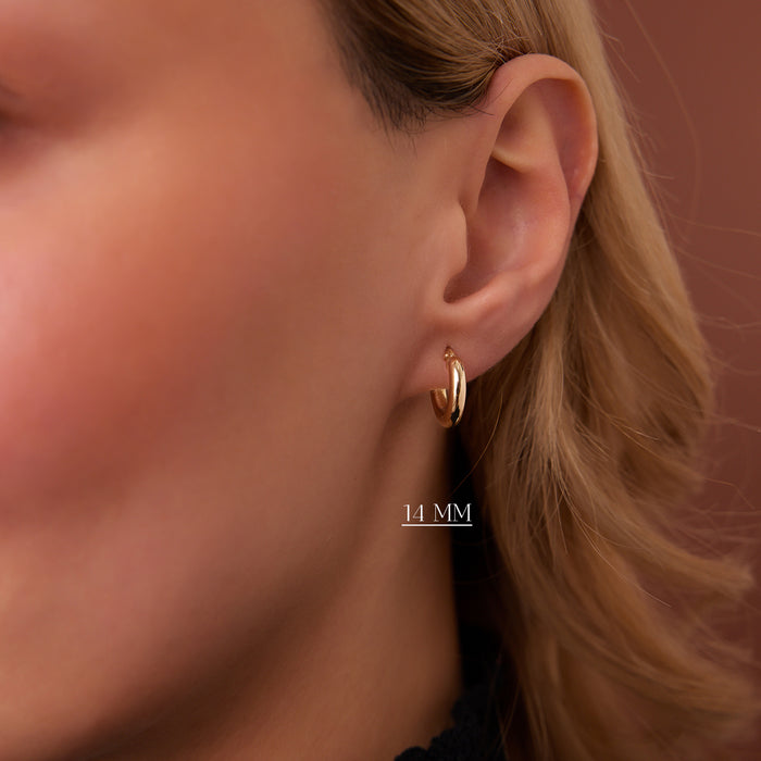14k Gold Hoops 14-21.5-26.5 MM  Ferkos Fine Jewelry
