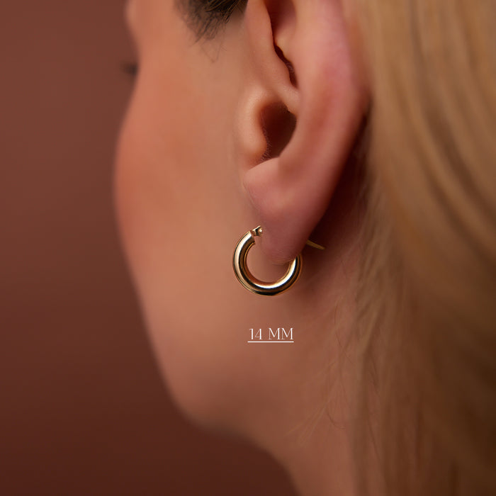 14k Gold Hoops 14-21.5-26.5 MM  Ferkos Fine Jewelry