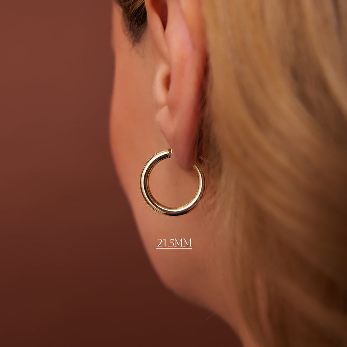 14k Gold Hoops 14-21.5-26.5 MM  Ferkos Fine Jewelry