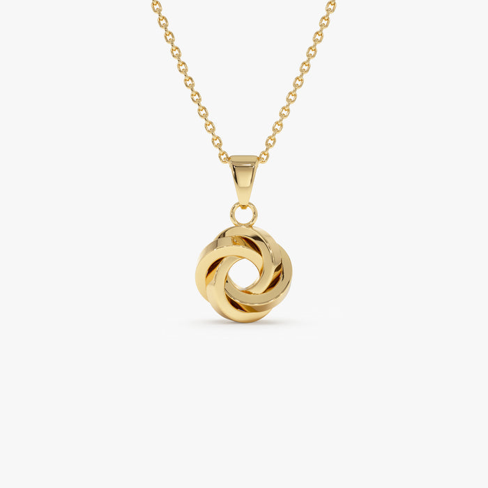 14k Gold Knot Pendant Necklace 14K Gold Ferkos Fine Jewelry