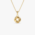 14k Gold Knot Pendant Necklace 14K Gold Ferkos Fine Jewelry