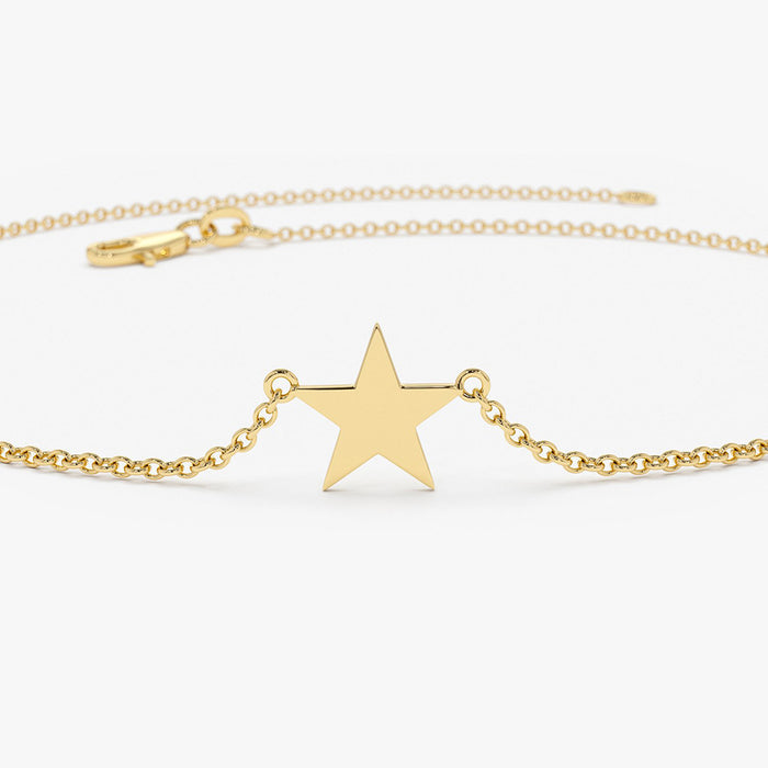 14K Gold Lucky Star Charm Bracelet  Ferkos Fine Jewelry