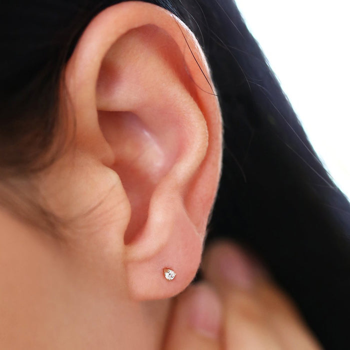 14K Gold Mini Diamond Studs  Ferkos Fine Jewelry