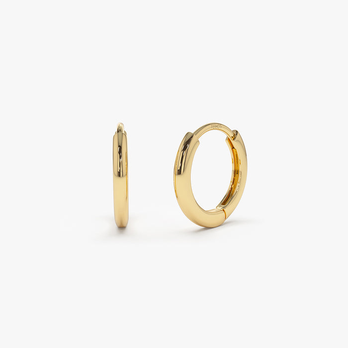 14k Gold Mini Plain Huggies 14K Gold Ferkos Fine Jewelry