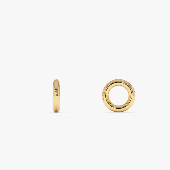 14K Gold Open Rondelle Charm – 2MM 14K Gold Ferkos Fine Jewelry