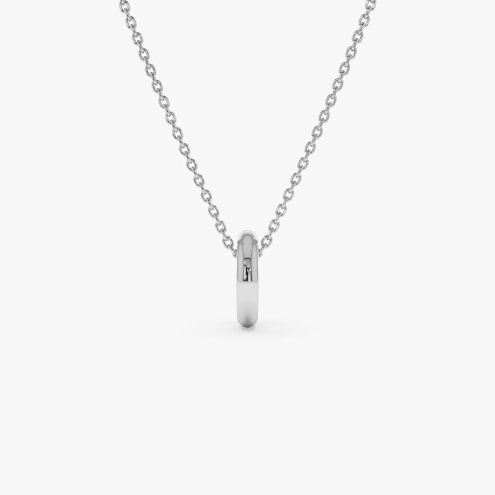 14K Gold Open Rondelle Charm – 2MM Ferkos Fine Jewelry