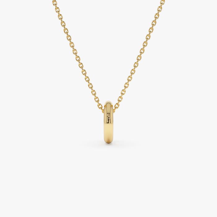 14K Gold Open Rondelle Charm – 2MM Ferkos Fine Jewelry