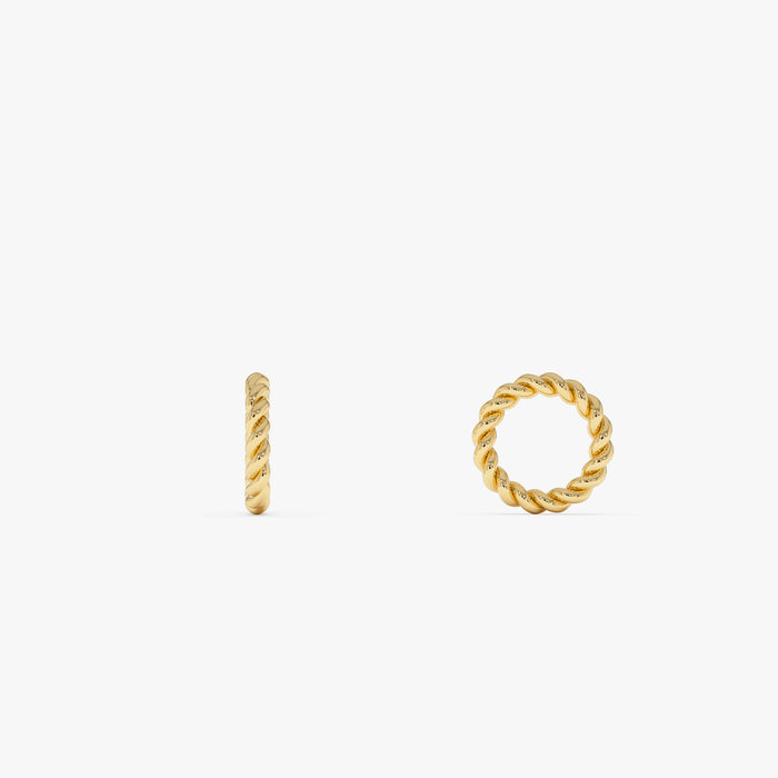14K Gold Rope Rondelle Charm – 1.5MM 14K Gold Ferkos Fine Jewelry