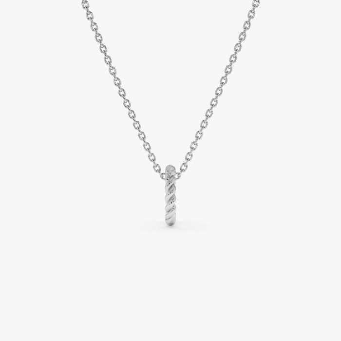 14K Gold Rope Rondelle Charm – 1.5MM Ferkos Fine Jewelry
