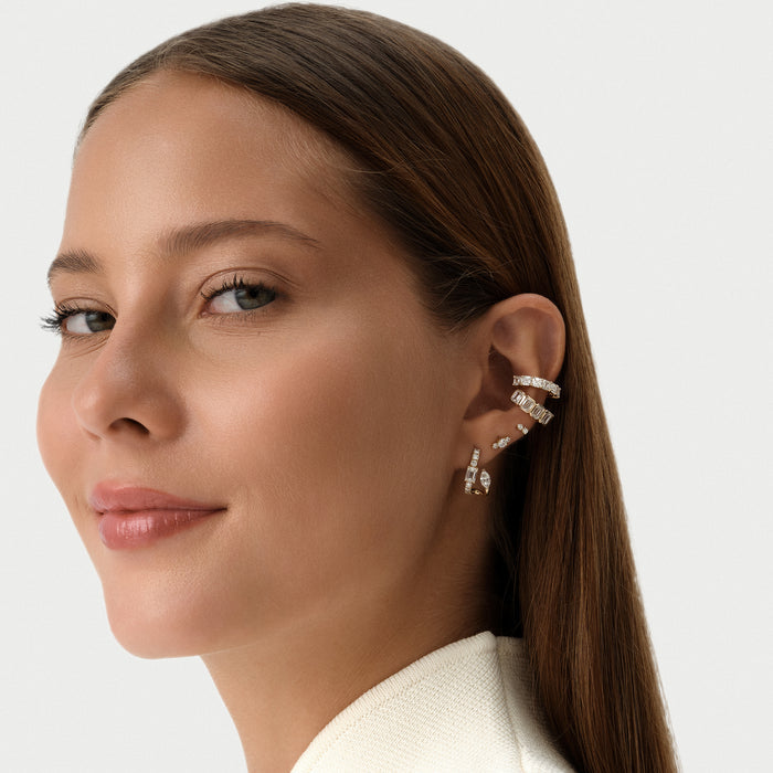 14K Gold Round Lab Grown Diamond Cluster Flat Back Stud – 0.12 CTW Ferkos Fine Jewelry