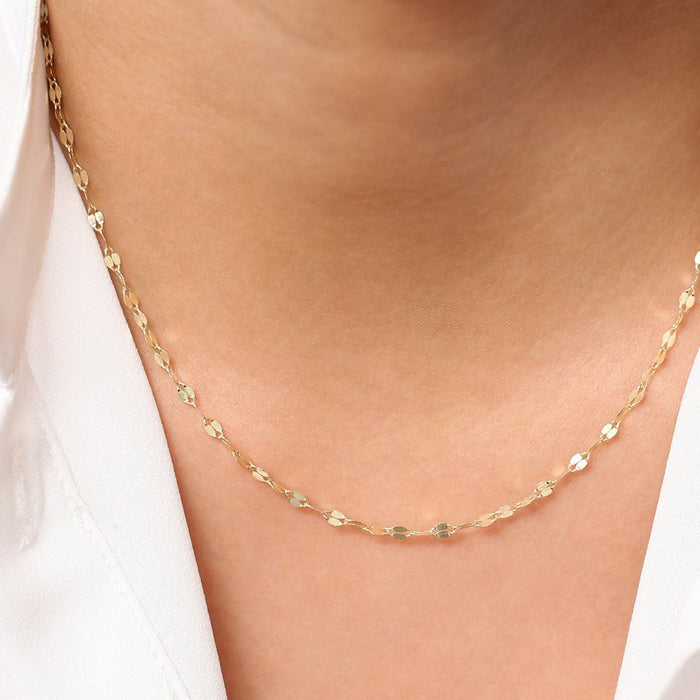 14K Gold Sparkle Diamond Cut Chain  Ferkos Fine Jewelry