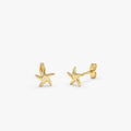 14K Gold Starfish Stud Earrings 14K Gold Ferkos Fine Jewelry